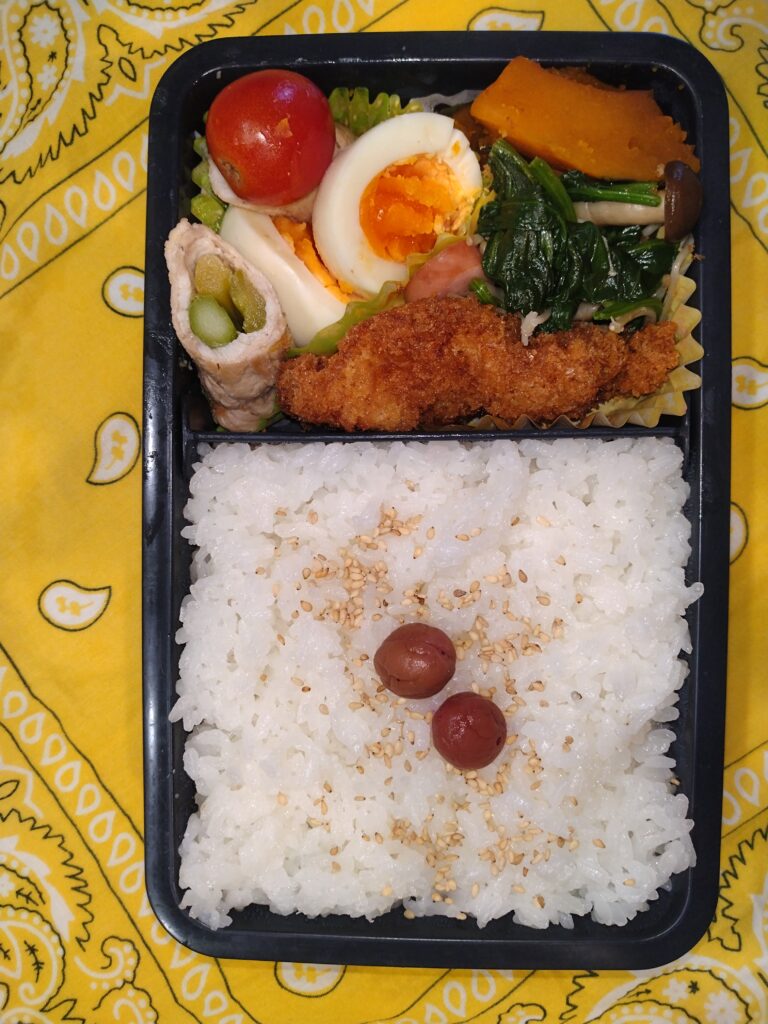 アスパラ肉巻きのお弁当