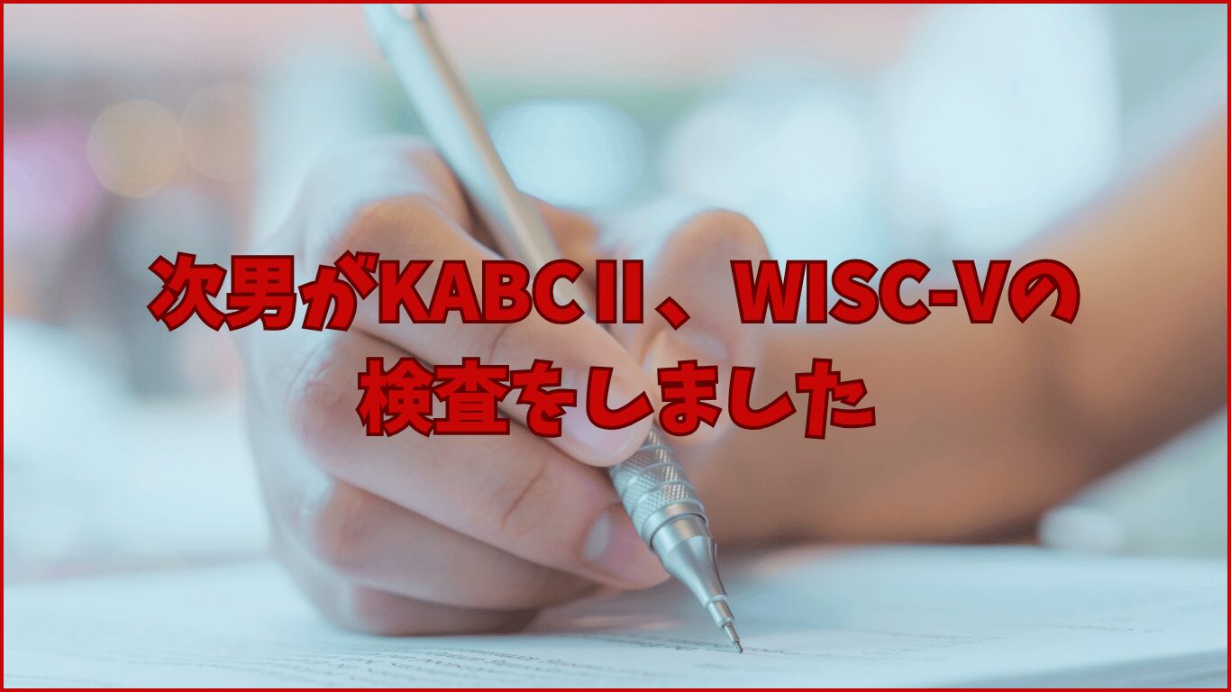次男がKABCⅡ、WISC-Ⅴの検査をしました